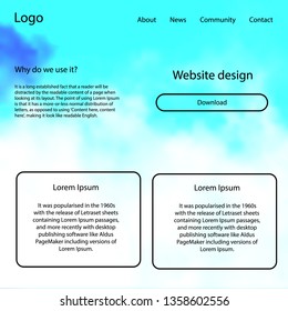 Light BLUE vector Material Design Kit with stars. Beautiful ui ux kit with colorful sky in its header. This template you can use for websites.