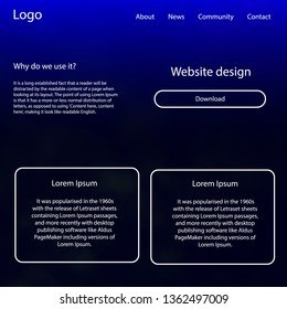 Light BLUE vector Material Design Kit with stars. Modern Style guide with colorful gradient sky in its header. Beautiful layout for websites, landing pages.