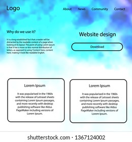 Light BLUE vector Material Design Kit with stars. Beautiful ui ux kit with colorful sky in its header. This sample is for your website.
