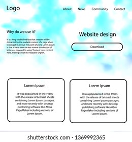 Light BLUE vector Material Design Kit with stars. Colorful Style guide with stars on abstract background. This sample is for your landing page.