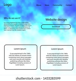 Light BLUE vector Material Design Kit with stars. Colorful Style guide with stars on abstract background. This sample is for your website.