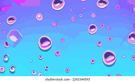 Hellblauer Vektor Moderne abstrakte Illustration mit bunten Wassertropfen.