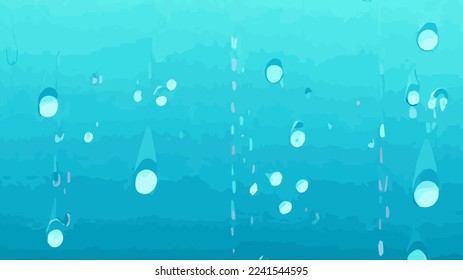 Vector AZUL claro Ilustración abstracta moderna con gotas de agua coloridas.