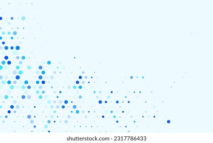Light BLUE vector Modern abstract illustration with colorful water drops. Illustration with set of shining colorful abstract circles. Modern template for landing page.