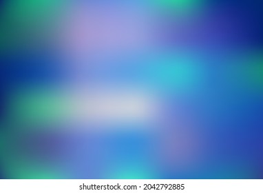 Patrón de bokeh moderno del vector ligero AZUL. Ilustración creativa en estilo de semitono con gradiente. Plantilla totalmente nueva para su diseño.