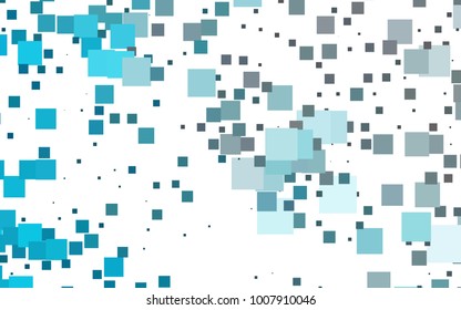 Light BLUE vector modern geometrical background. Abstract template. Geometric pattern in square style with gradient.