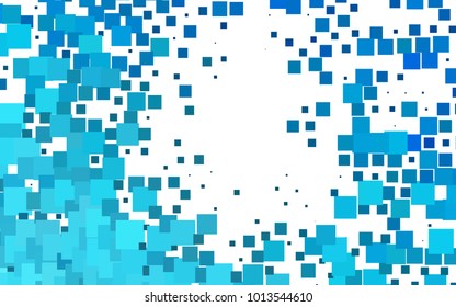 Light BLUE vector modern geometrical background. Abstract template. Geometric pattern in square style with gradient.