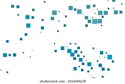 Light BLUE vector modern geometrical background. Abstract template. Geometric pattern in square style with gradient.