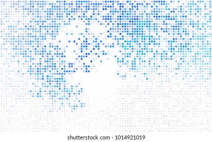 Light BLUE vector modern geometrical background. Abstract template. Geometric pattern in square style with gradient.