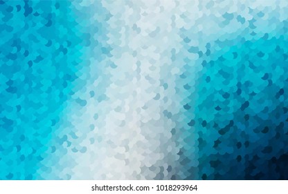 Light BLUE vector modern geometrical circle abstract background. Dotted texture template. Geometric pattern in halftone style with gradient. 