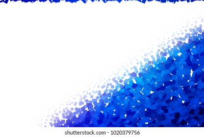 Light BLUE vector modern geometrical background. Abstract template. Geometric pattern in square style with gradient.