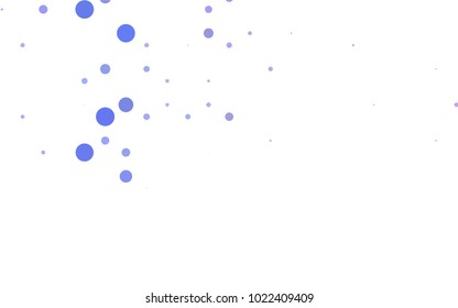 Light BLUE vector modern geometrical circle abstract background. Dotted texture template. Geometric pattern in halftone style with gradient. 