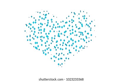 Light BLUE vector modern geometrical background. Abstract template. Geometric pattern in square style with gradient.
