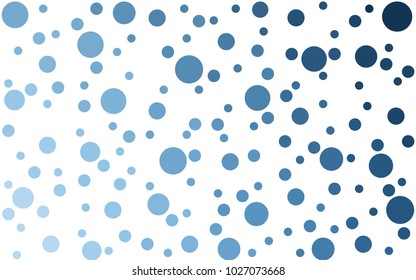 Light BLUE vector modern geometrical circle abstract background. Dotted texture template. Geometric pattern in halftone style with gradient. 