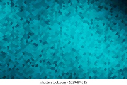 Light BLUE vector modern geometrical circle abstract background. Dotted texture template. Geometric pattern in halftone style with gradient. 