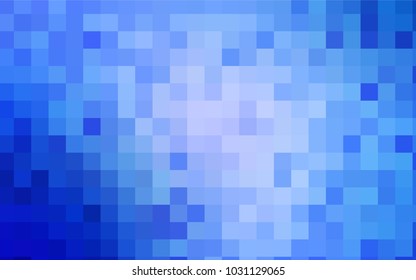 Light BLUE vector modern geometrical background. Abstract template. Geometric pattern in square style with gradient.