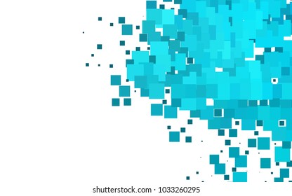 Light BLUE vector modern geometrical background. Abstract template. Geometric pattern in square style with gradient.