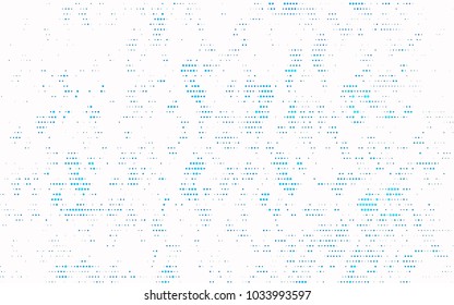 Light BLUE vector modern geometrical circle abstract background. Dotted texture template. Geometric pattern in halftone style with gradient. 