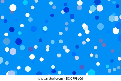 Light BLUE vector modern geometrical circle abstract background. Dotted texture template. Geometric pattern in halftone style with gradient. 