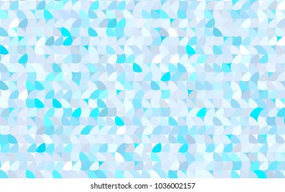 Light BLUE vector modern geometrical circle abstract background. Dotted texture template. Geometric pattern in halftone style with gradient. 