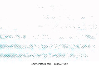 Light BLUE vector modern geometrical circle abstract background. Dotted texture template. Geometric pattern in halftone style with gradient. 