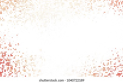 Light BLUE vector modern geometrical circle abstract background. Dotted texture template. Geometric pattern in halftone style with gradient. 