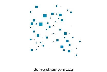 Light BLUE vector modern geometrical background. Abstract template. Geometric pattern in square style with gradient.