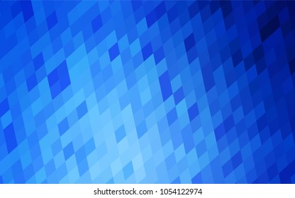 Light BLUE vector modern geometrical background. Abstract template. Geometric pattern in square style with gradient.