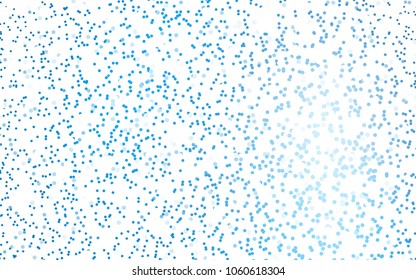 Light BLUE vector modern geometrical circle abstract background. Dotted texture template. Geometric pattern in halftone style with gradient. 