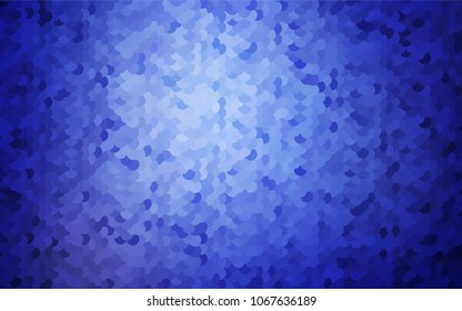 Light BLUE vector modern geometrical circle abstract background. Dotted texture template. Geometric pattern in halftone style with gradient. 