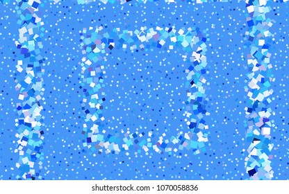Light BLUE vector modern geometrical background. Abstract template. Geometric pattern in square style with gradient.