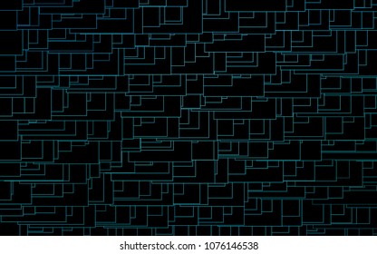 Light BLUE vector modern geometrical background. Abstract template. Geometric pattern in square style with gradient.