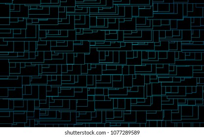 Light BLUE vector modern geometrical background. Abstract template. Geometric pattern in square style with gradient.