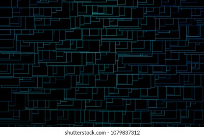 Light BLUE vector modern geometrical background. Abstract template. Geometric pattern in square style with gradient.