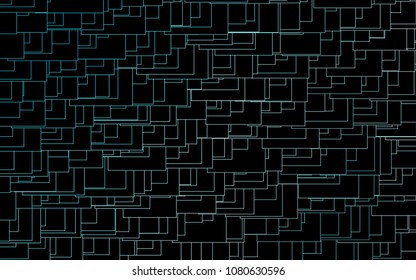 Light BLUE vector modern geometrical background. Abstract template. Geometric pattern in square style with gradient.