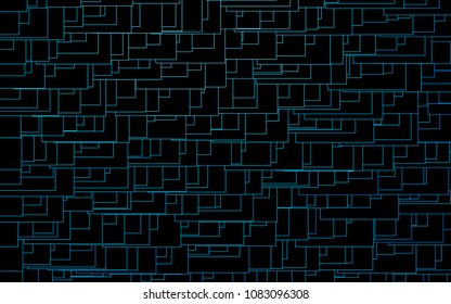Light BLUE vector modern geometrical background. Abstract template. Geometric pattern in square style with gradient.
