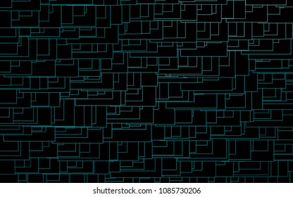 Light BLUE vector modern geometrical background. Abstract template. Geometric pattern in square style with gradient.