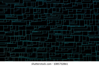 Light BLUE vector modern geometrical background. Abstract template. Geometric pattern in square style with gradient.