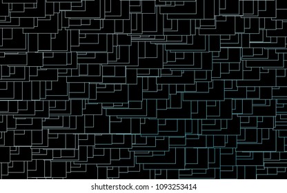 Light BLUE vector modern geometrical background. Abstract template. Geometric pattern in square style with gradient.