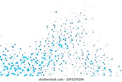 Light BLUE vector modern geometrical background. Abstract template. Geometric pattern in square style with gradient.