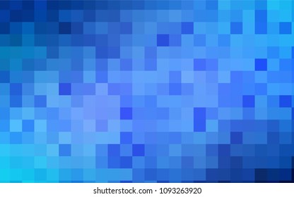 Light BLUE vector modern geometrical background. Abstract template. Geometric pattern in square style with gradient.
