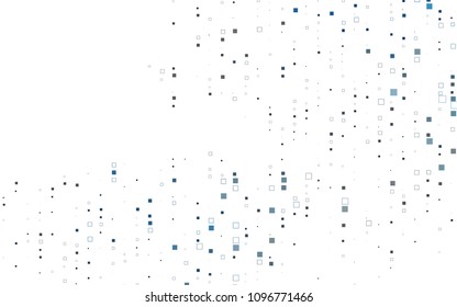 Light BLUE vector modern geometrical background. Abstract template. Geometric pattern in square style with gradient.