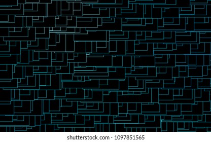 Light BLUE vector modern geometrical background. Abstract template. Geometric pattern in square style with gradient.