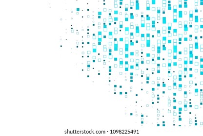 Light BLUE vector modern geometrical background. Abstract template. Geometric pattern in square style with gradient.