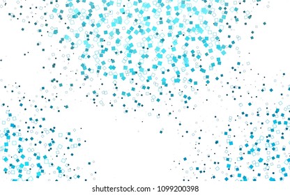 Light BLUE vector modern geometrical background. Abstract template. Geometric pattern in square style with gradient.