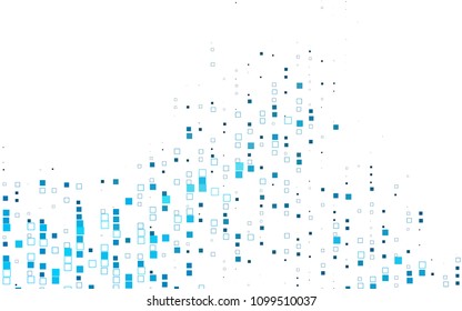 Light BLUE vector modern geometrical background. Abstract template. Geometric pattern in square style with gradient.