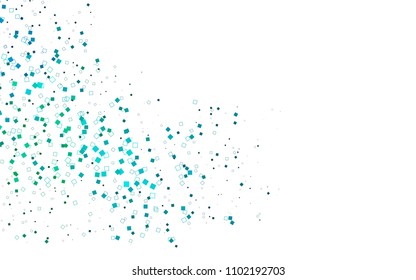 Light BLUE vector modern geometrical background. Abstract template. Geometric pattern in square style with gradient.