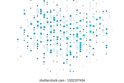 Light BLUE vector modern geometrical background. Abstract template. Geometric pattern in square style with gradient.