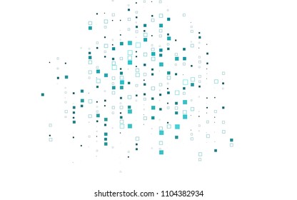 Light BLUE vector modern geometrical background. Abstract template. Geometric pattern in square style with gradient.