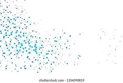 Light BLUE vector modern geometrical background. Abstract template. Geometric pattern in square style with gradient.